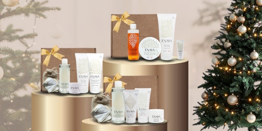 Coffrets cadeaux Enaya pour Noël 2025 : Peau Douce, Visage Tout Doux, Visage Douce Nuit